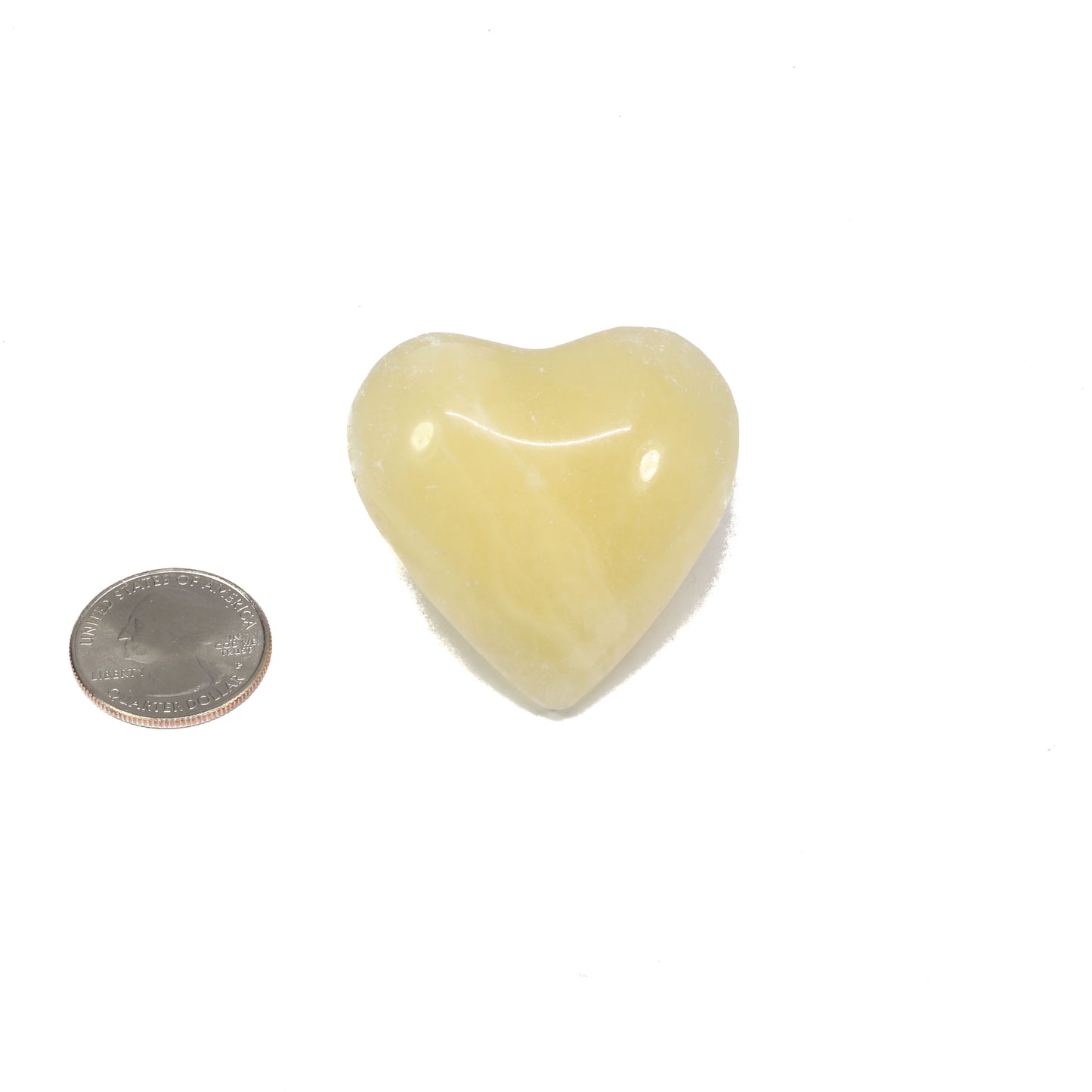 Honey Calcite Heart