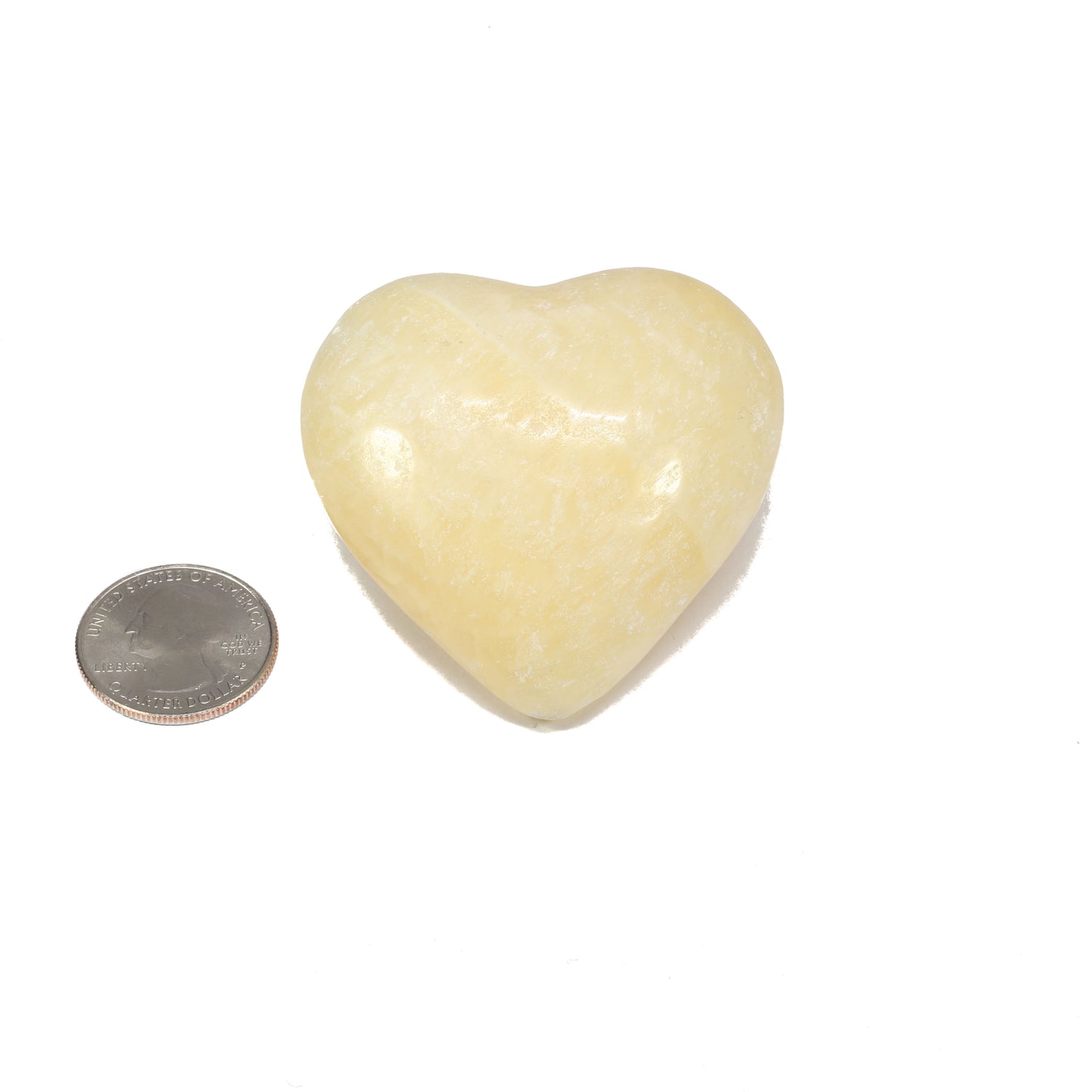 Honey Calcite Heart