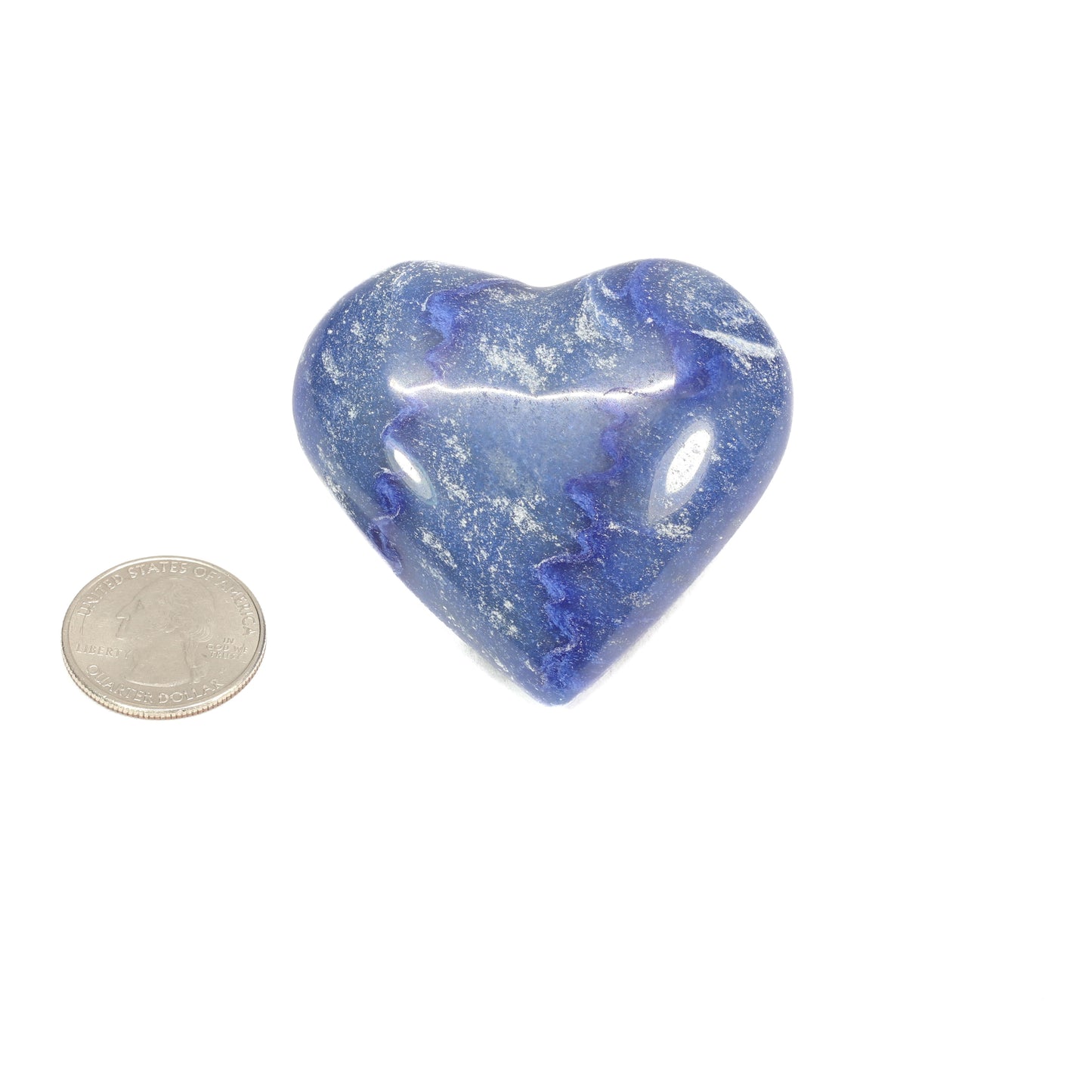 Blue Quartz Heart