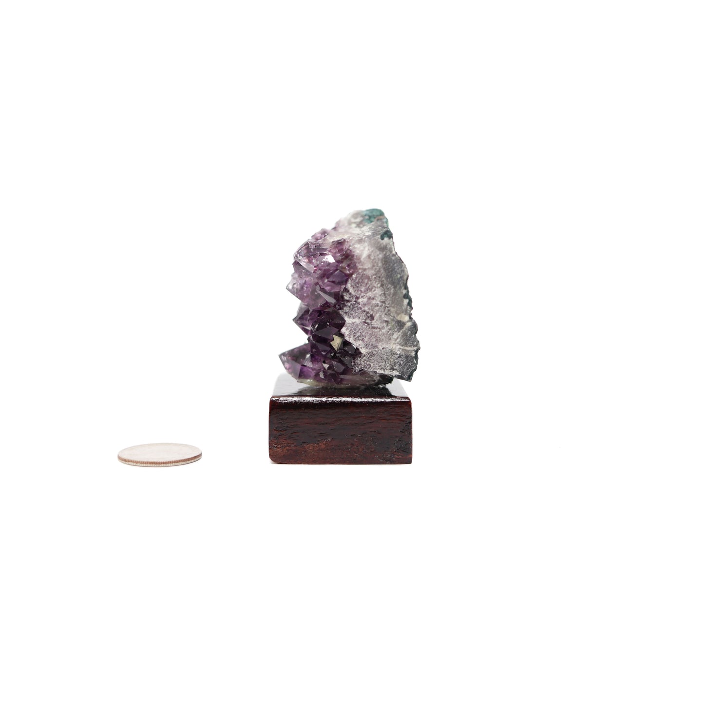 Amethyst Cluster on Wood Stand