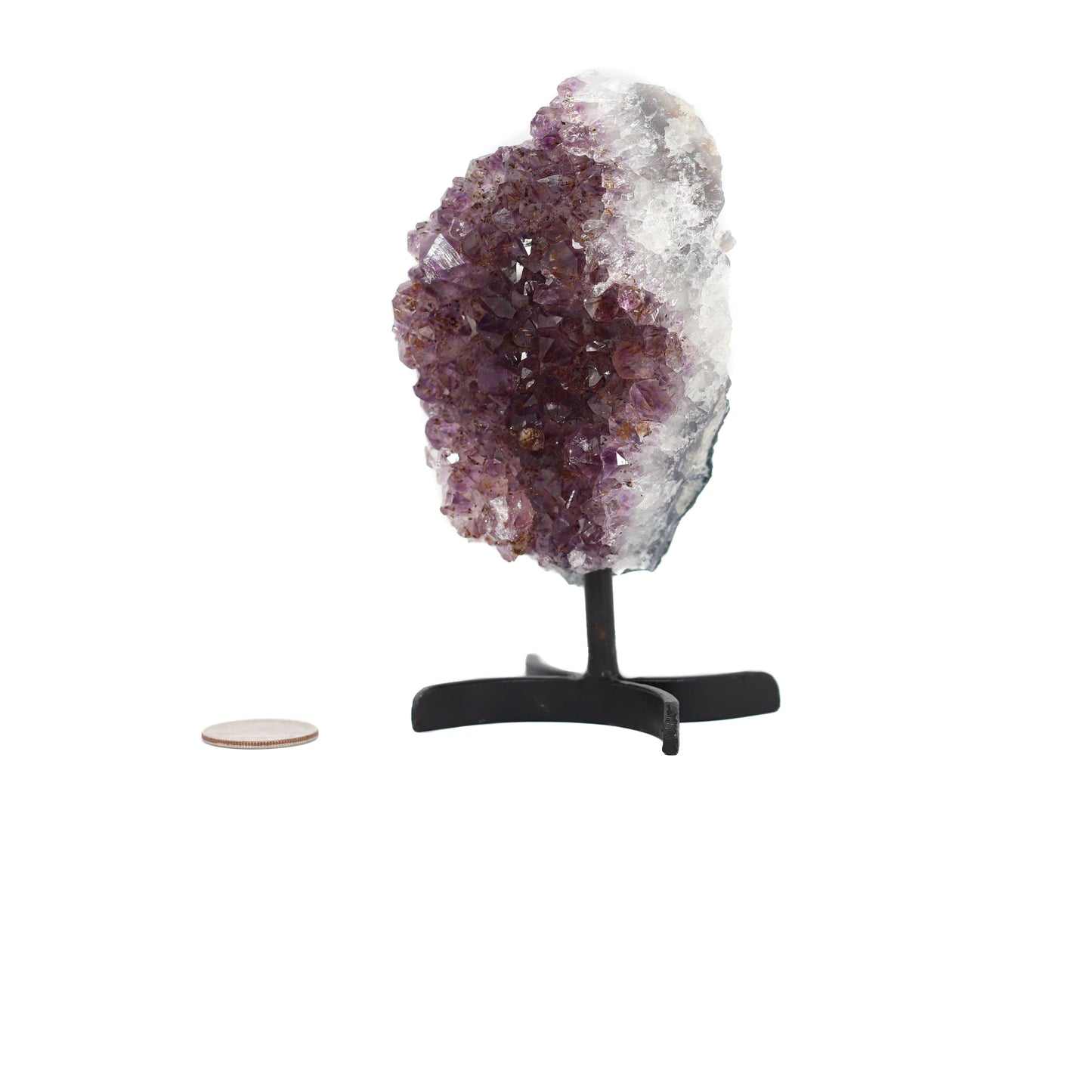 Amethyst Cluster on Metal Stand