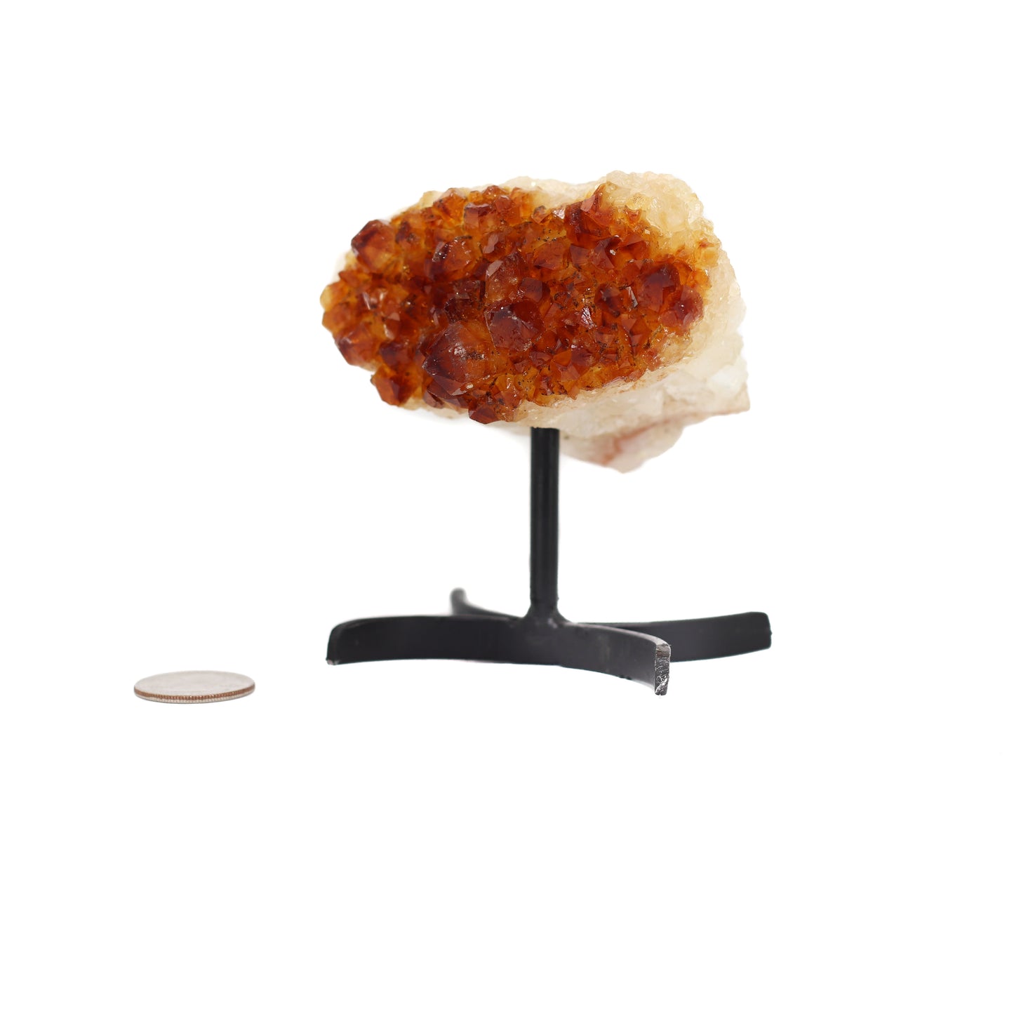 Citrine Cluster on Metal Stand