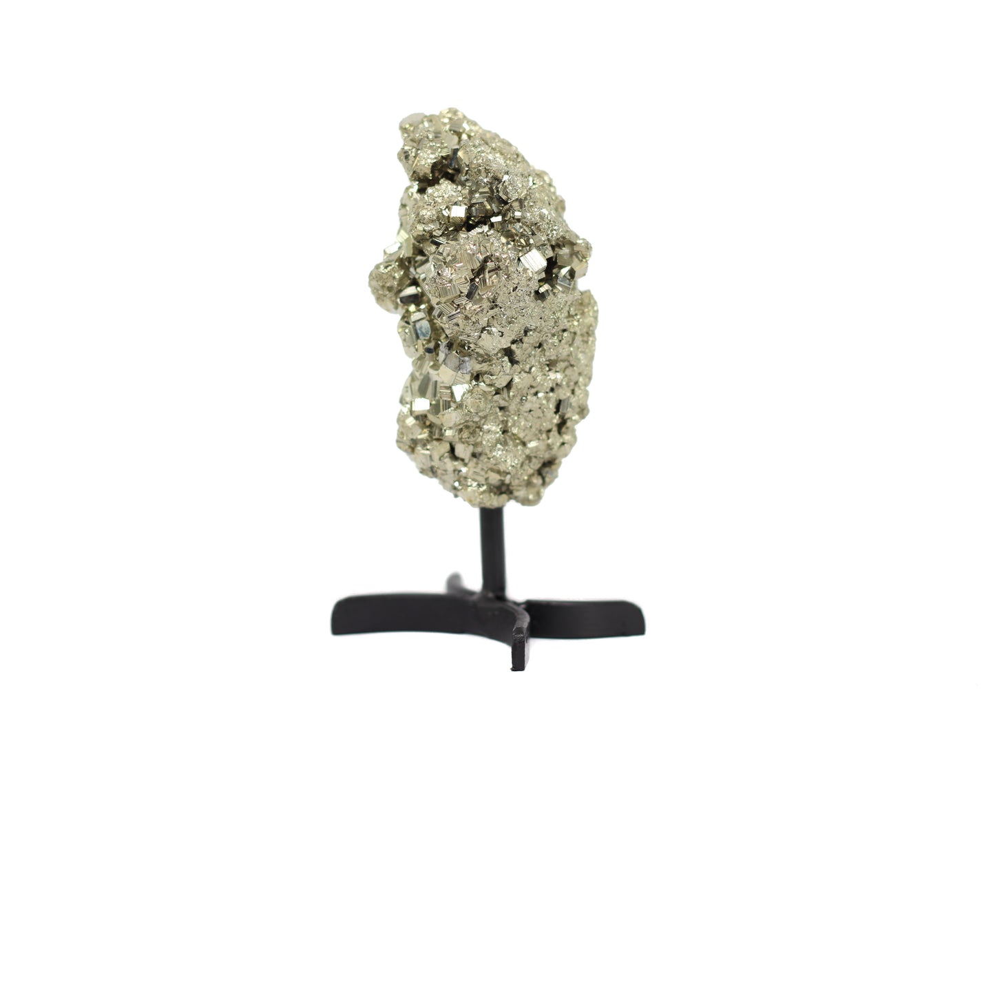 Pyrite Cluster on Metal Stand