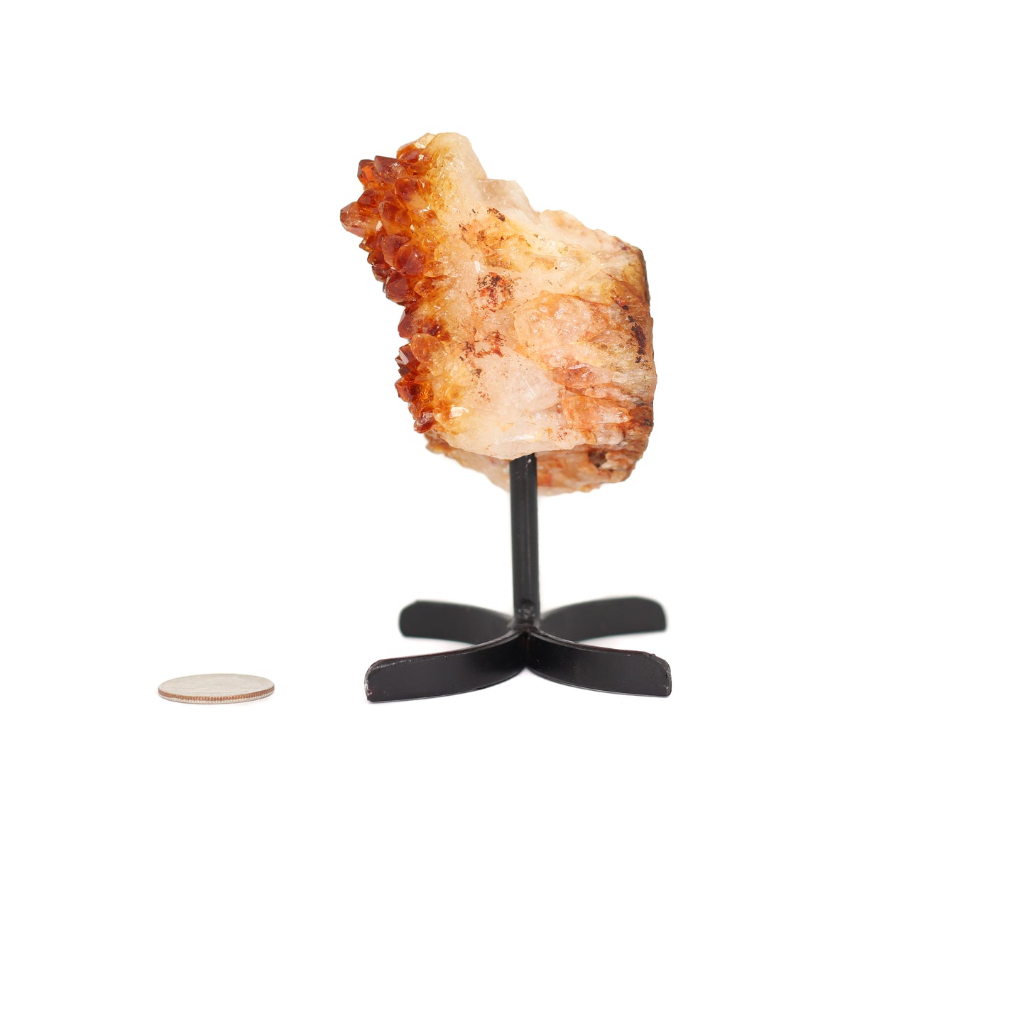 Citrine Cluster on Metal Stand