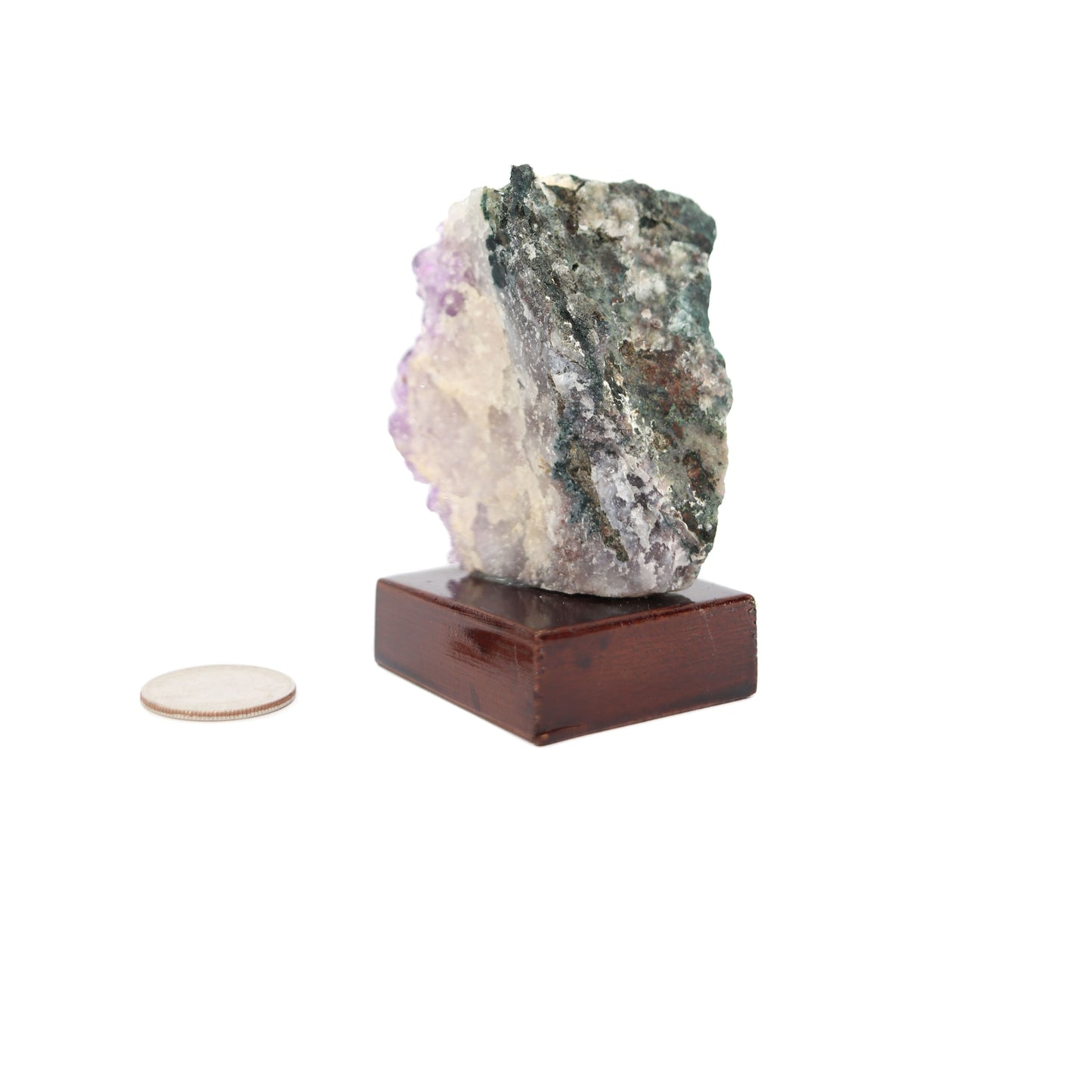 Amethyst Cluster on Wood Stand