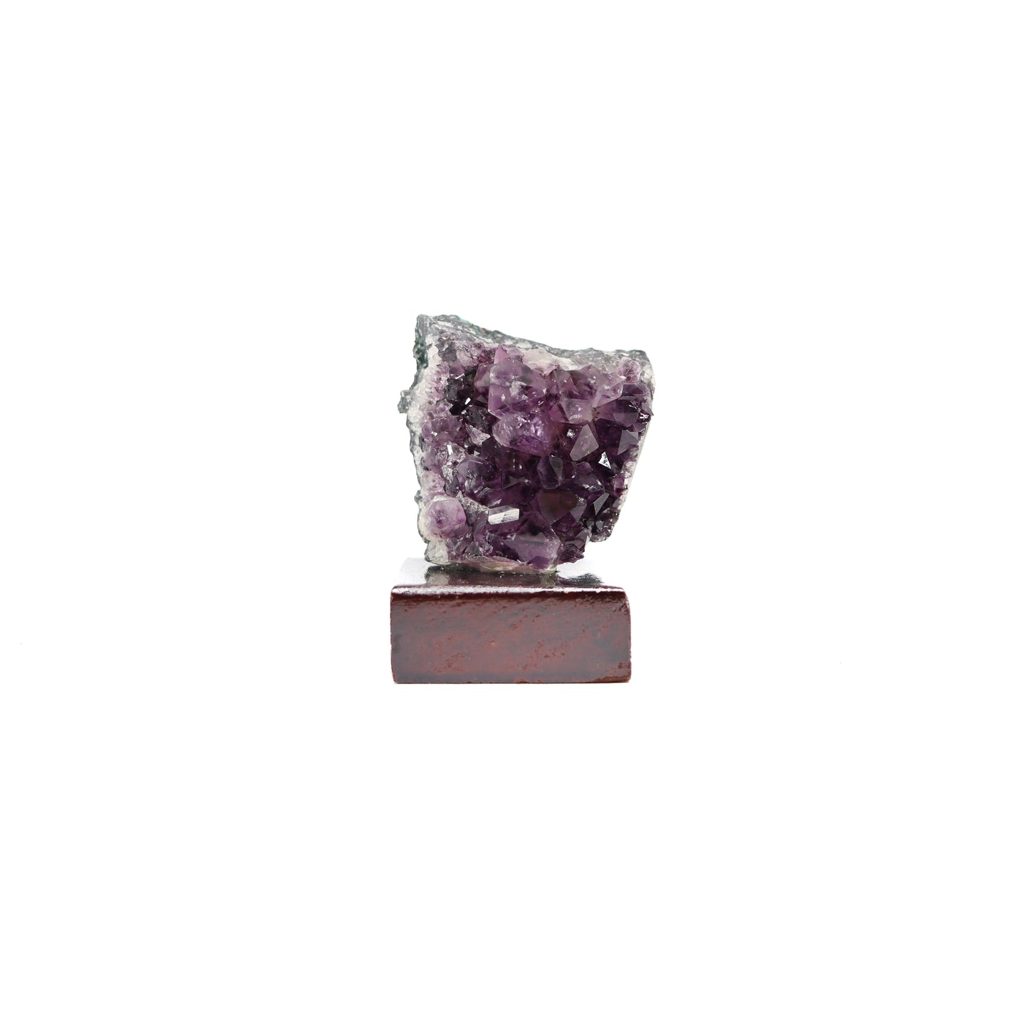 Amethyst Cluster on Wood Stand