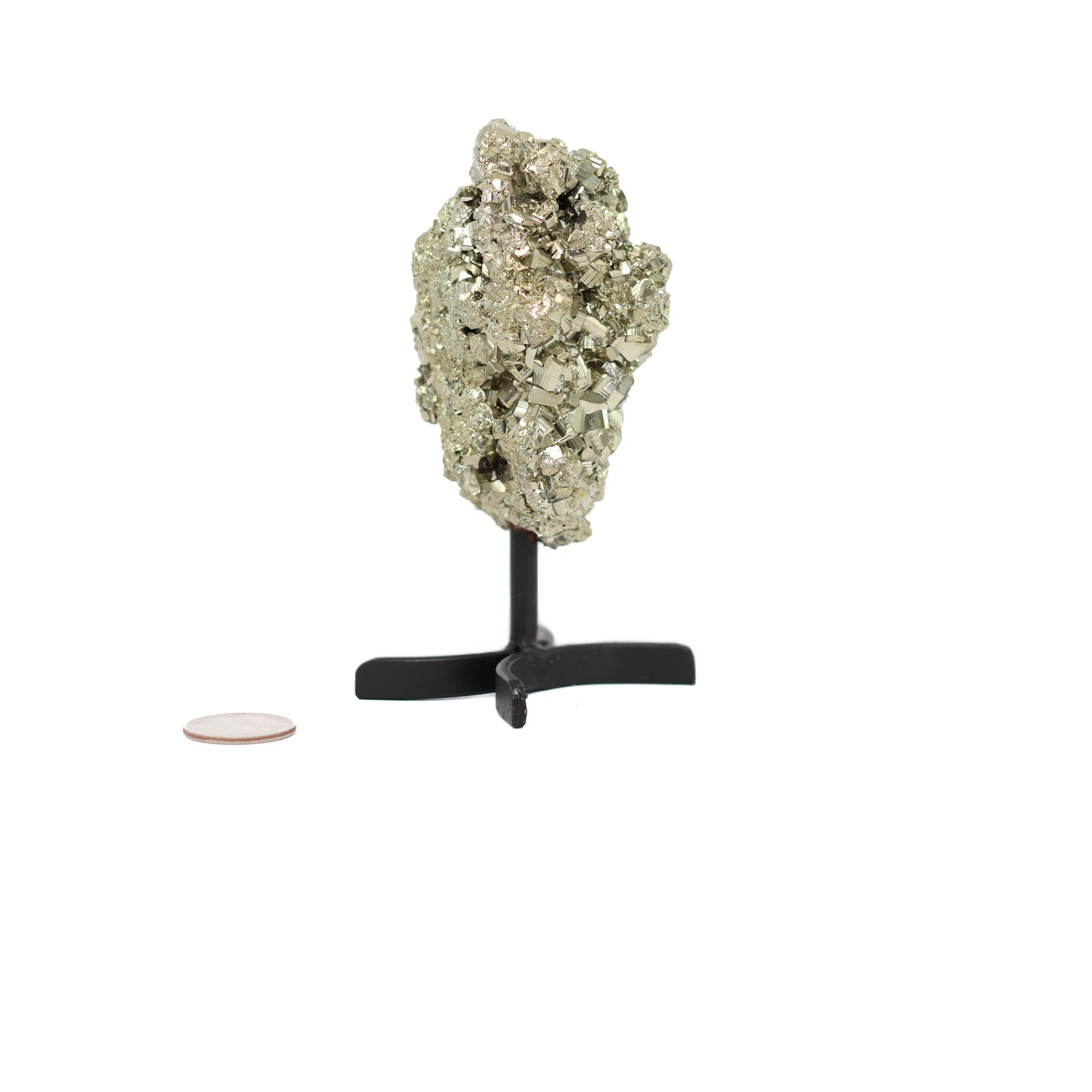 Pyrite Cluster on Metal Stand