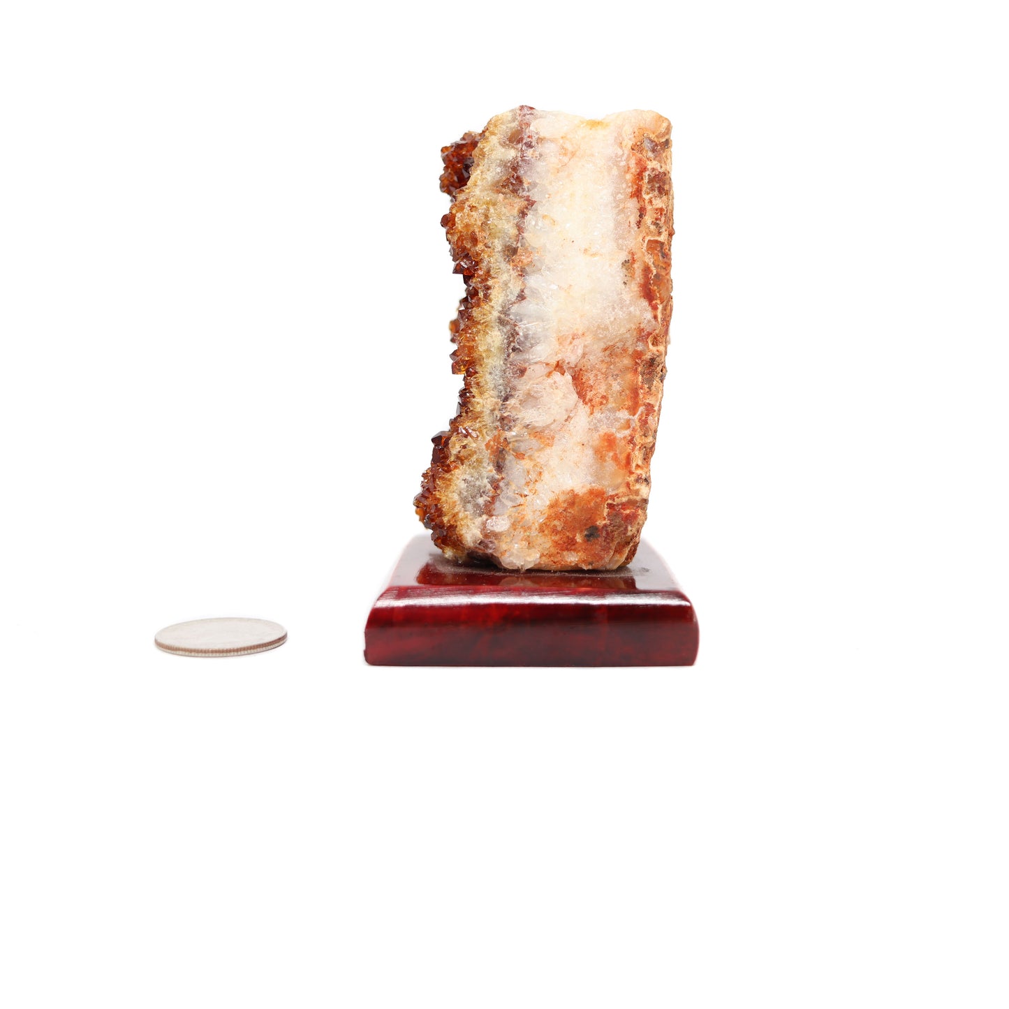 Citrine Cluster on Wood Stand