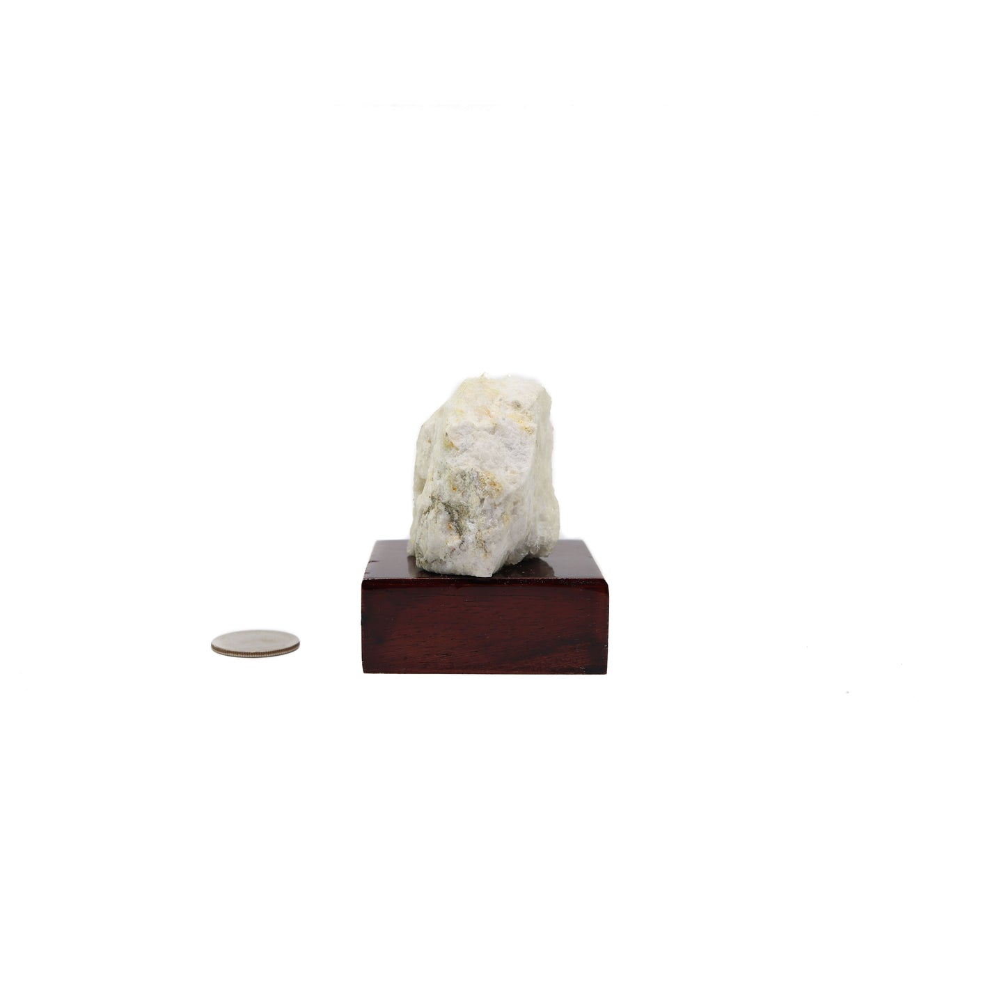 Clear Quartz Cluster on Wood Stand