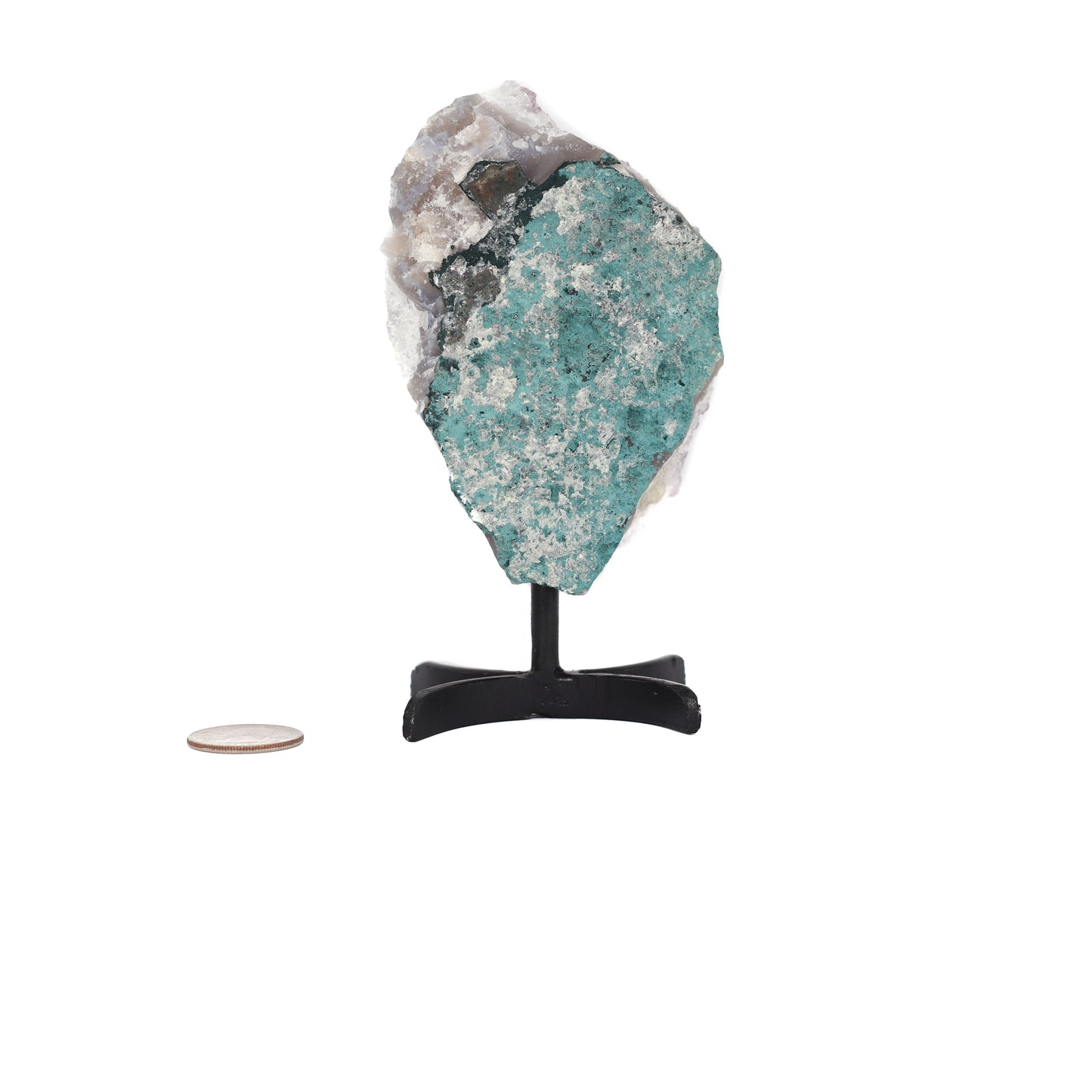 Amethyst Cluster on Metal Stand