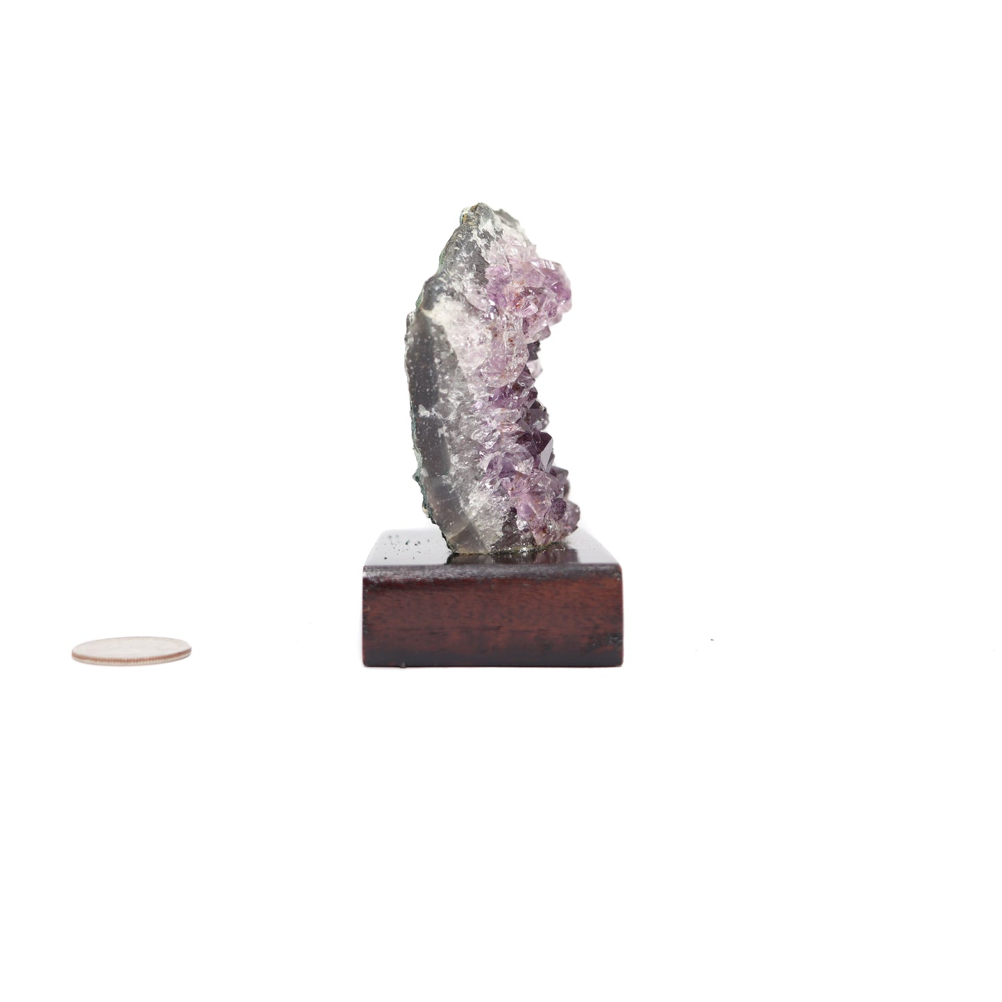 Amethyst Cluster on Wood Stand