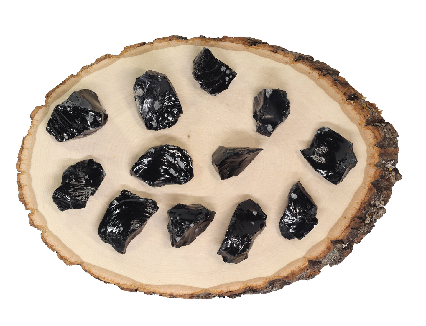 Obsidian Snowflakes Raw Stone