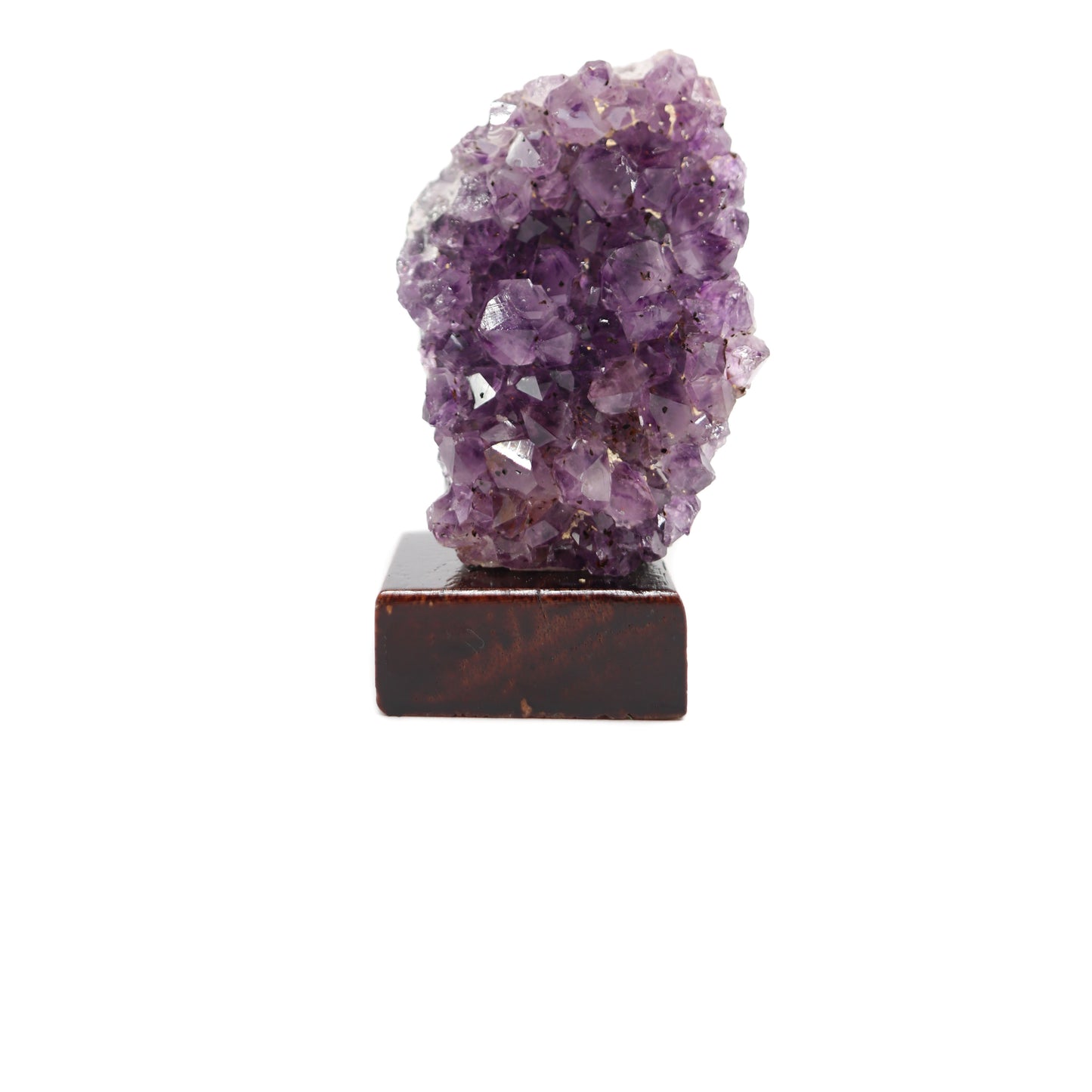 Amethyst Cluster on Wood Stand