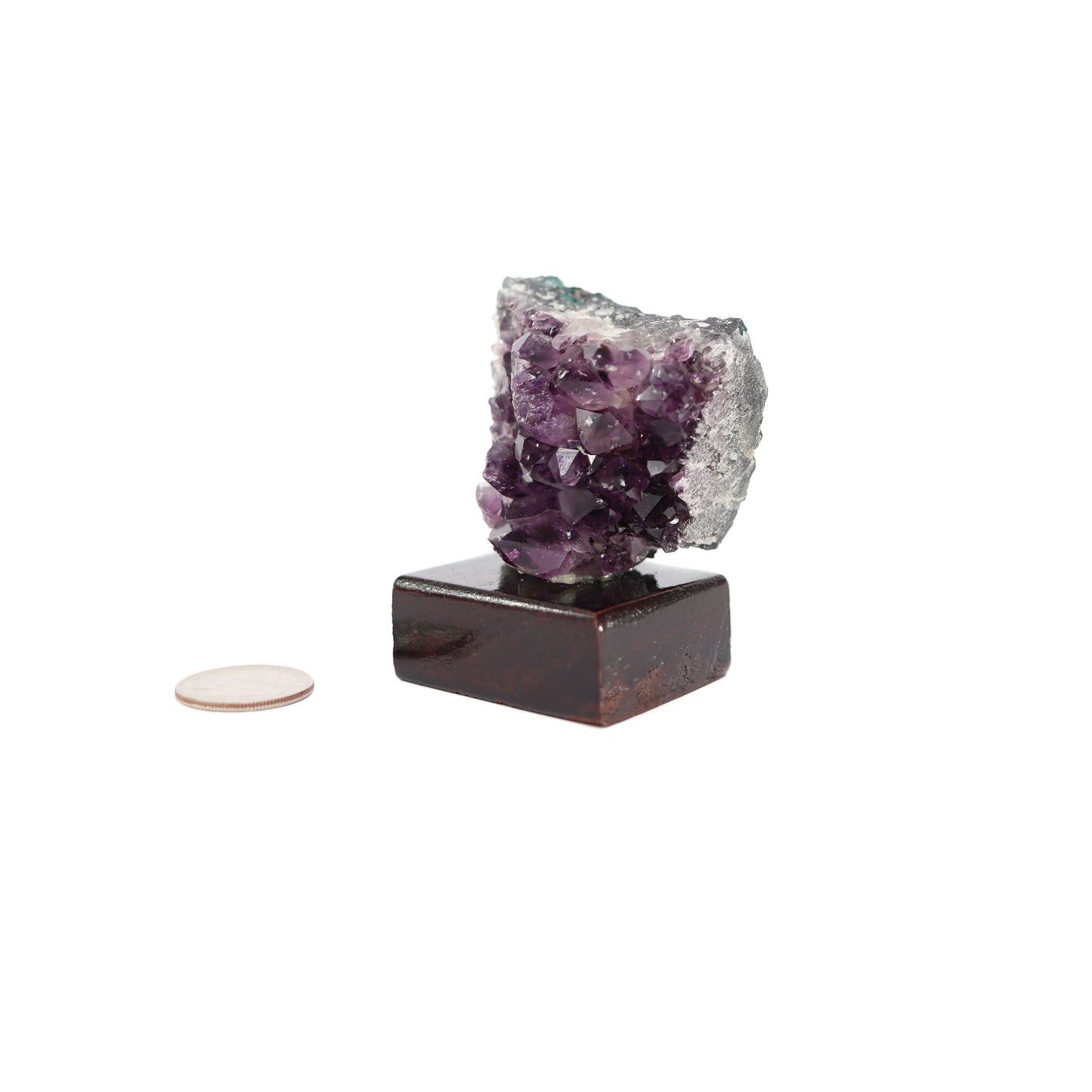 Amethyst Cluster on Wood Stand