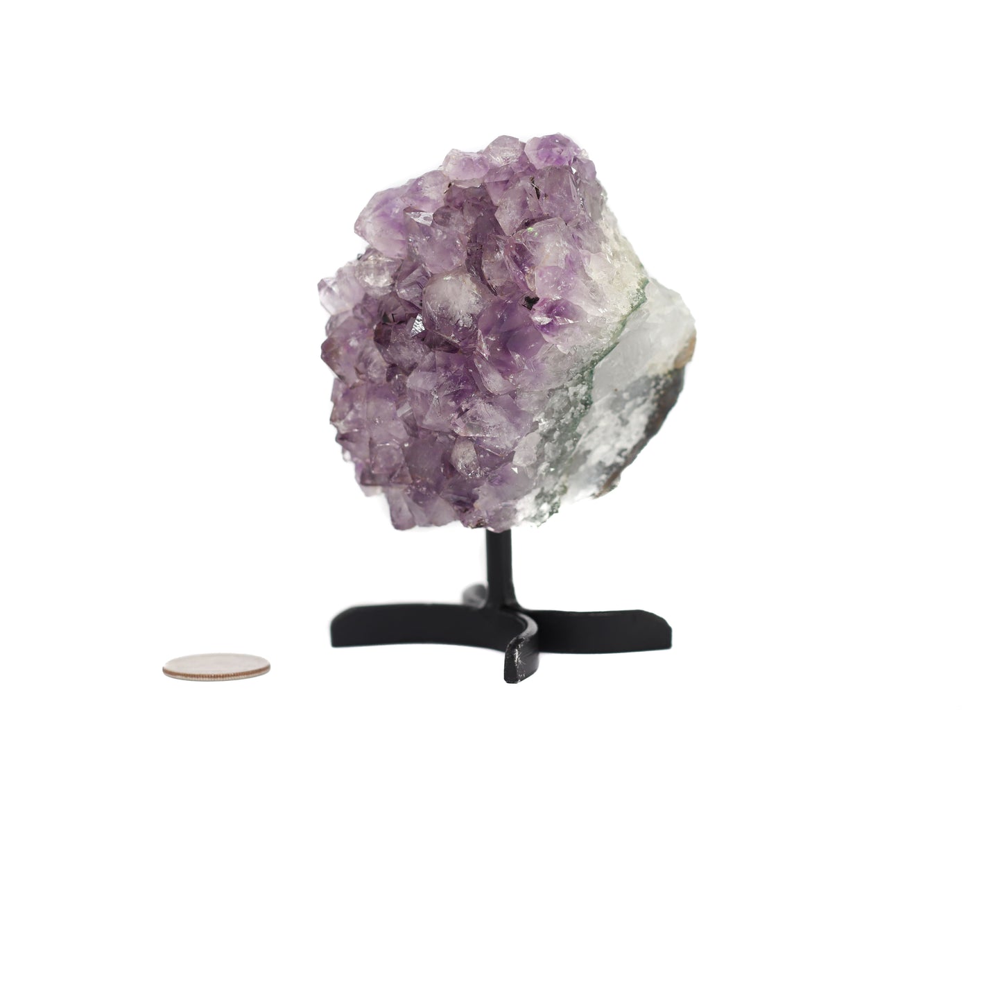 Amethyst Cluster on Metal Stand