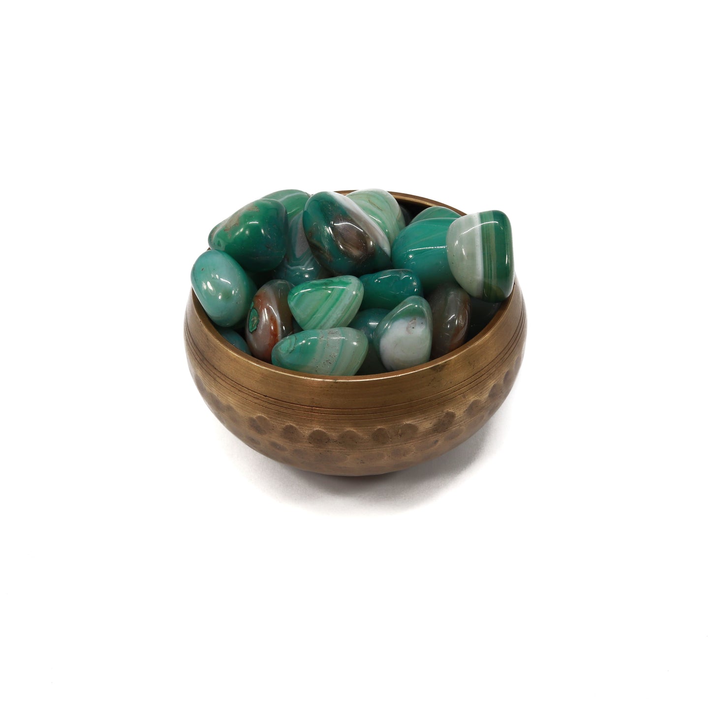 Green Agate Tumbled Stones - 1 Stone, 1/2 LB or 1 LB