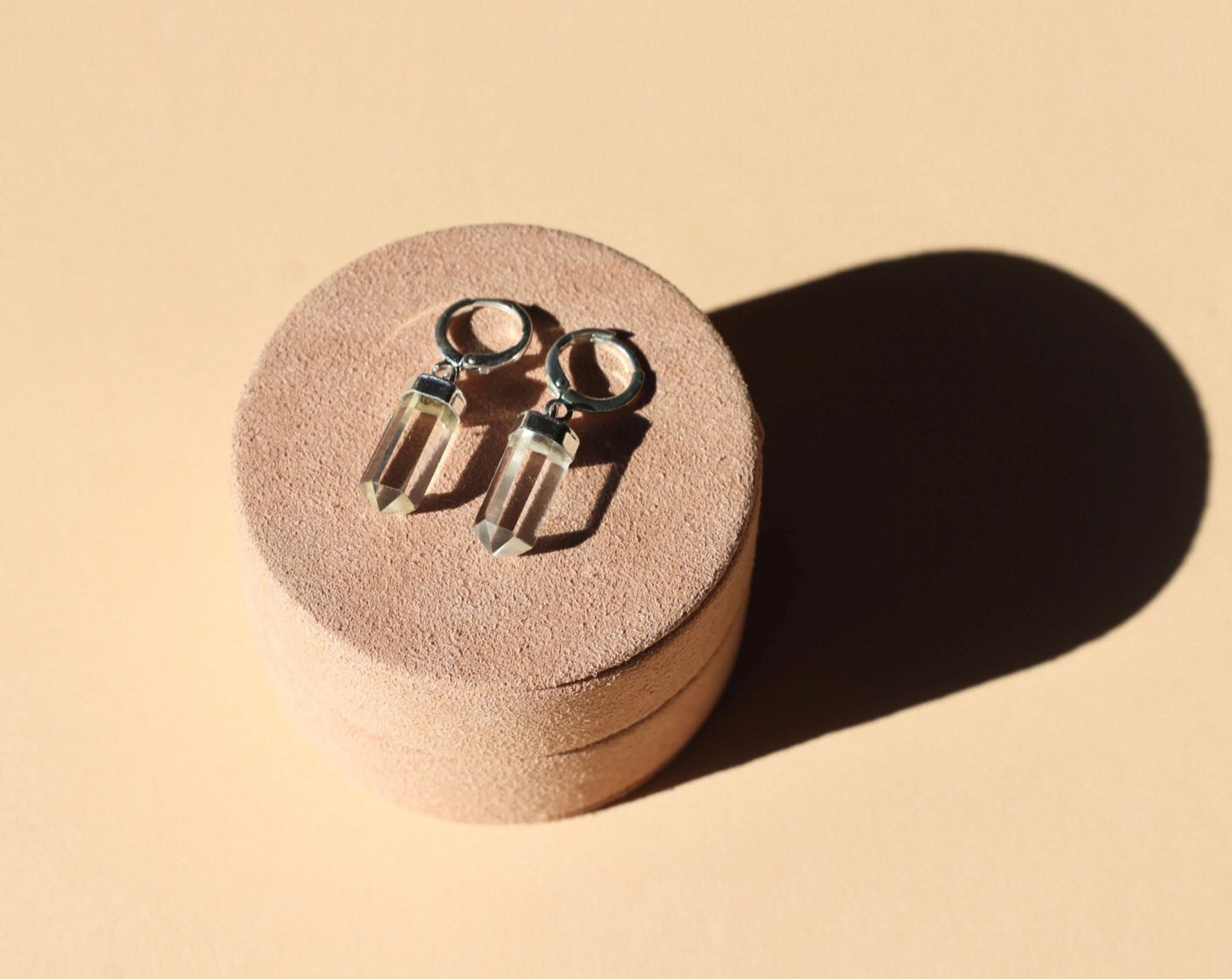 Clear Quartz Point Earring