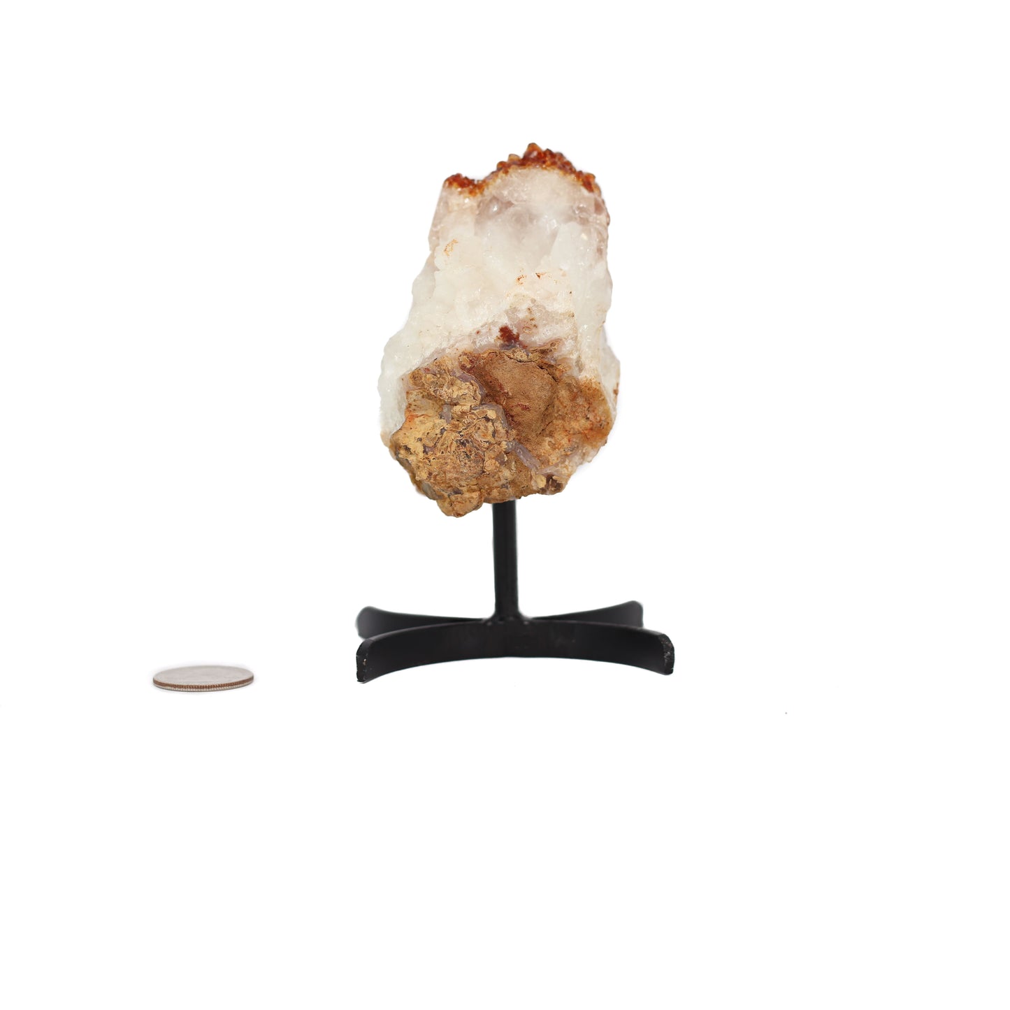 Citrine Cluster on Metal Stand