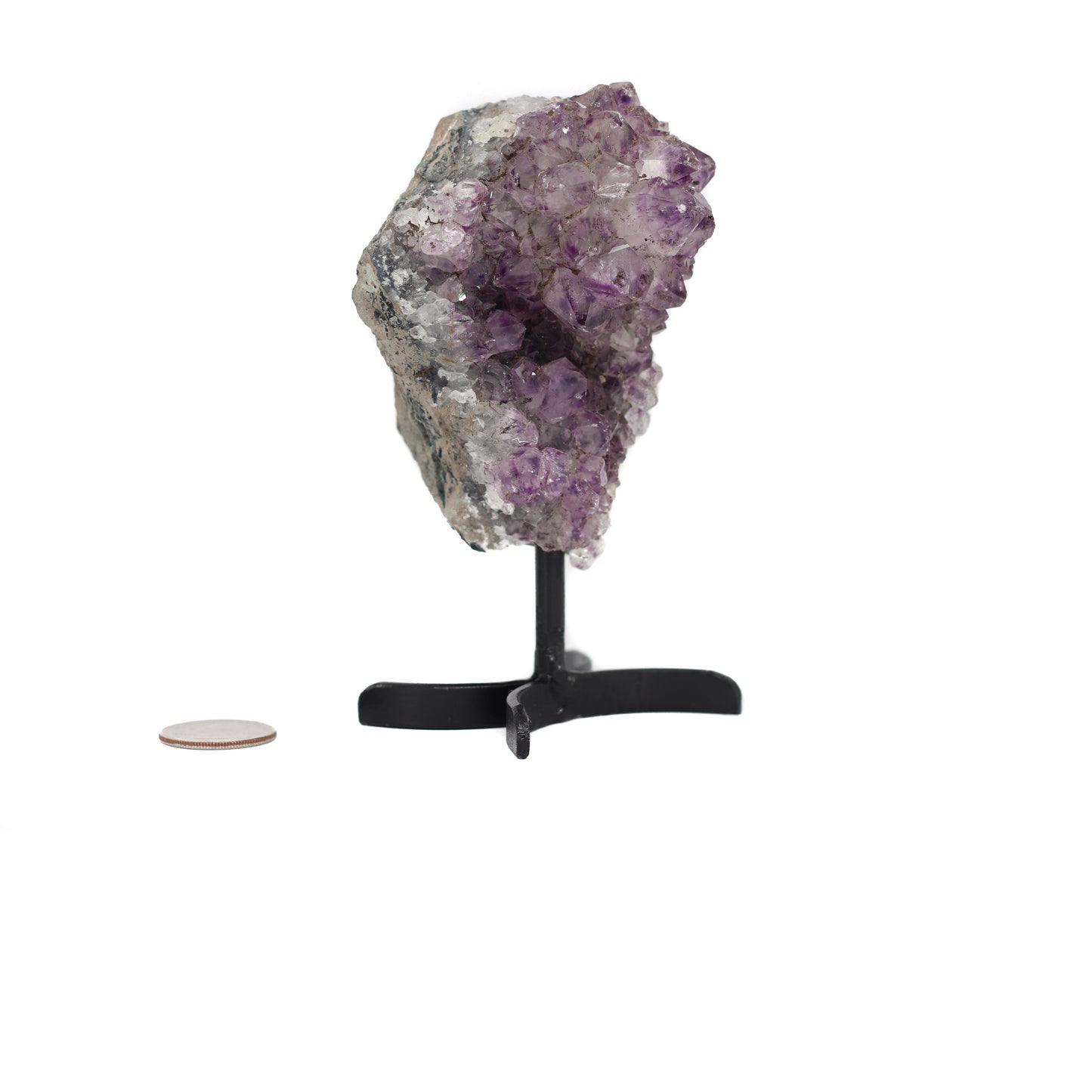 Amethyst Cluster on Metal Stand