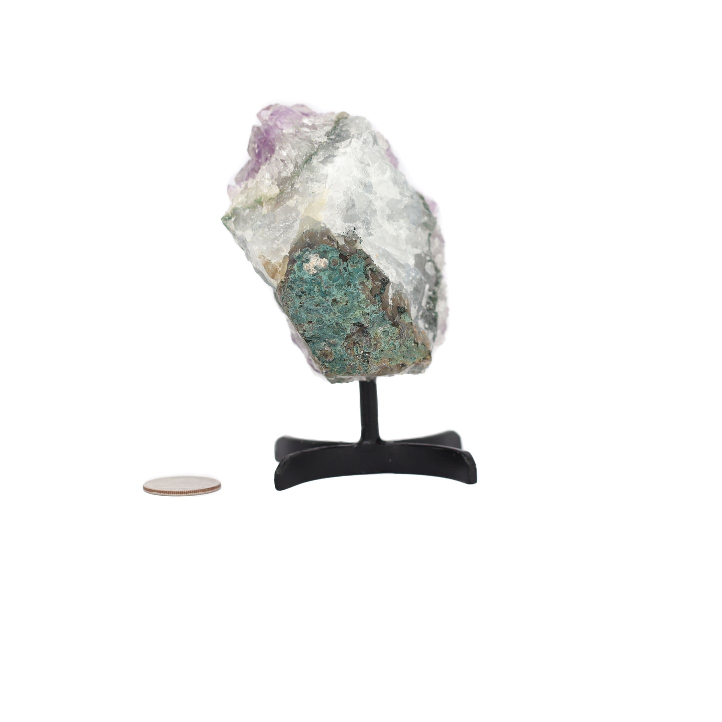 Amethyst Cluster on Metal Stand