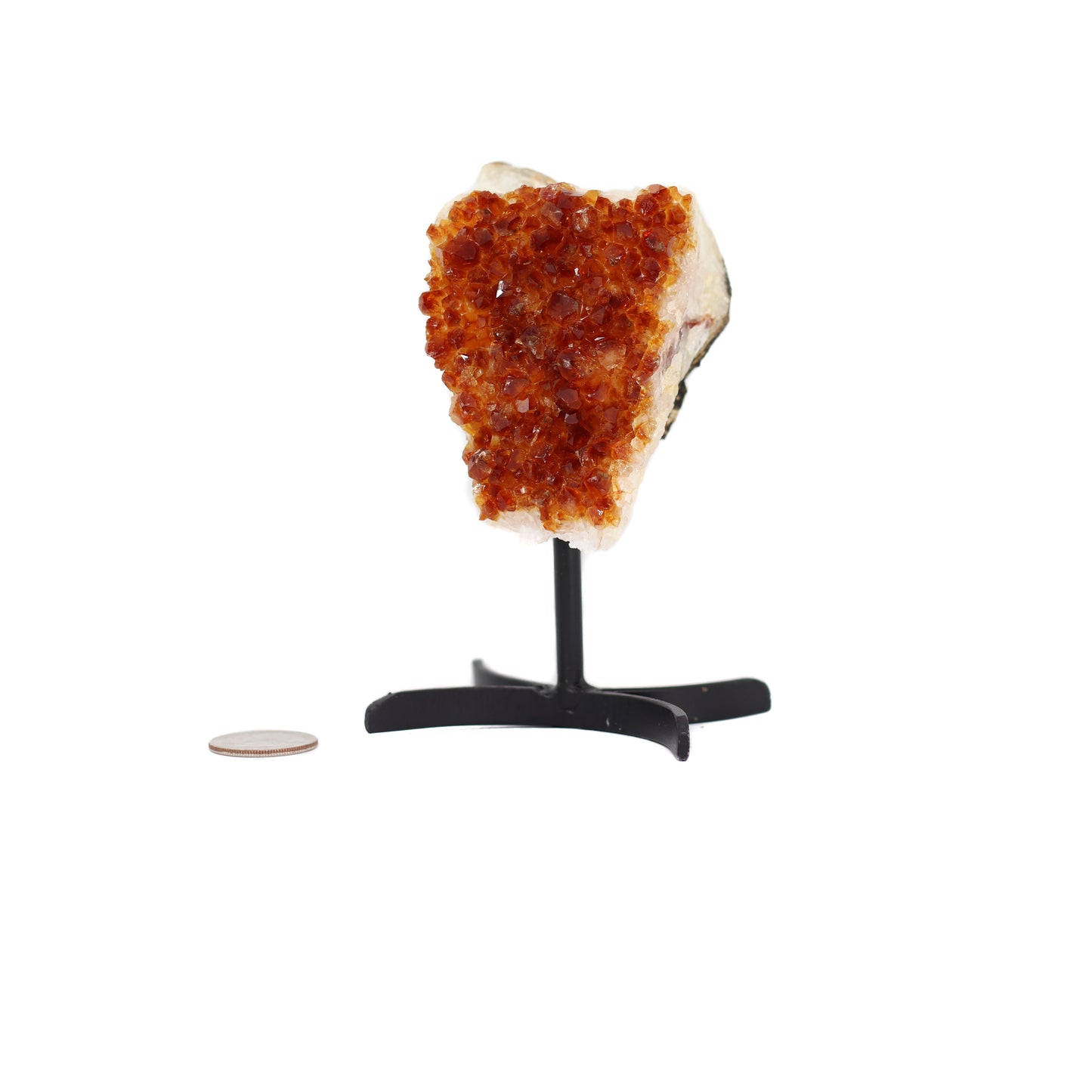 Citrine Cluster on Metal Stand