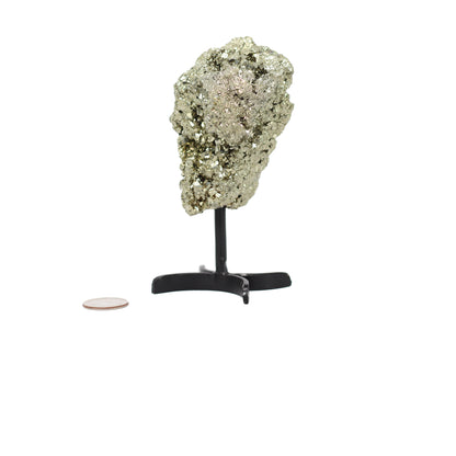 Pyrite Cluster on Metal Stand