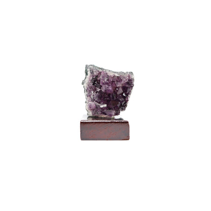 Amethyst Cluster on Wood Stand