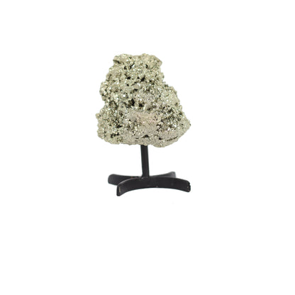 Pyrite Cluster on Metal Stand