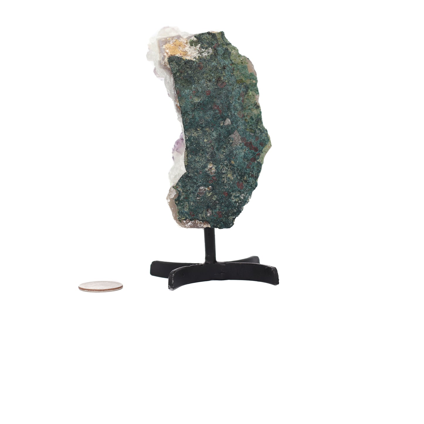 Amethyst Cluster on Metal Stand