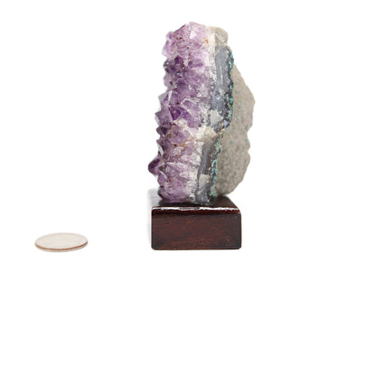 Amethyst Cluster on Wood Stand