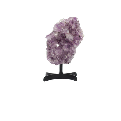 Amethyst Cluster on Metal Stand