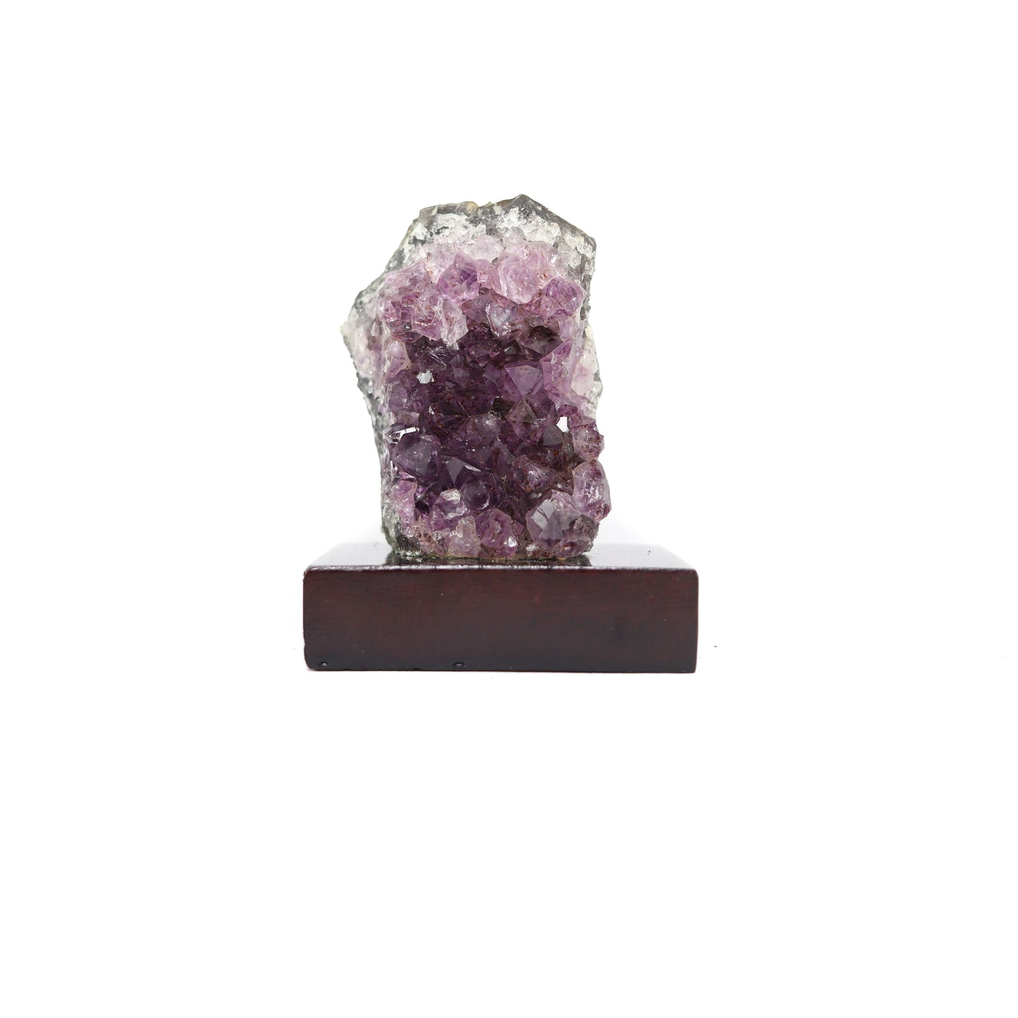 Amethyst Cluster on Wood Stand