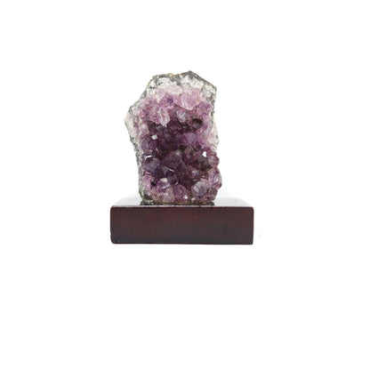 Amethyst Cluster on Wood Stand