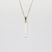 Load image into Gallery viewer, Clear Quartz Point Gold Necklace
