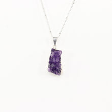 Load image into Gallery viewer, Amethyst Cluster Silver Necklace
