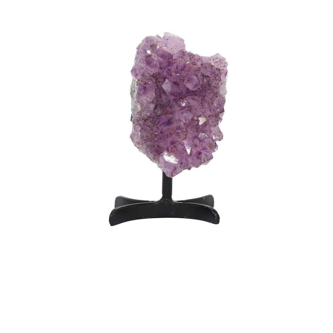 Amethyst Cluster on Metal Stand