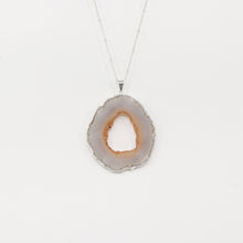 Load image into Gallery viewer, Agate Silver Necklace - Large
