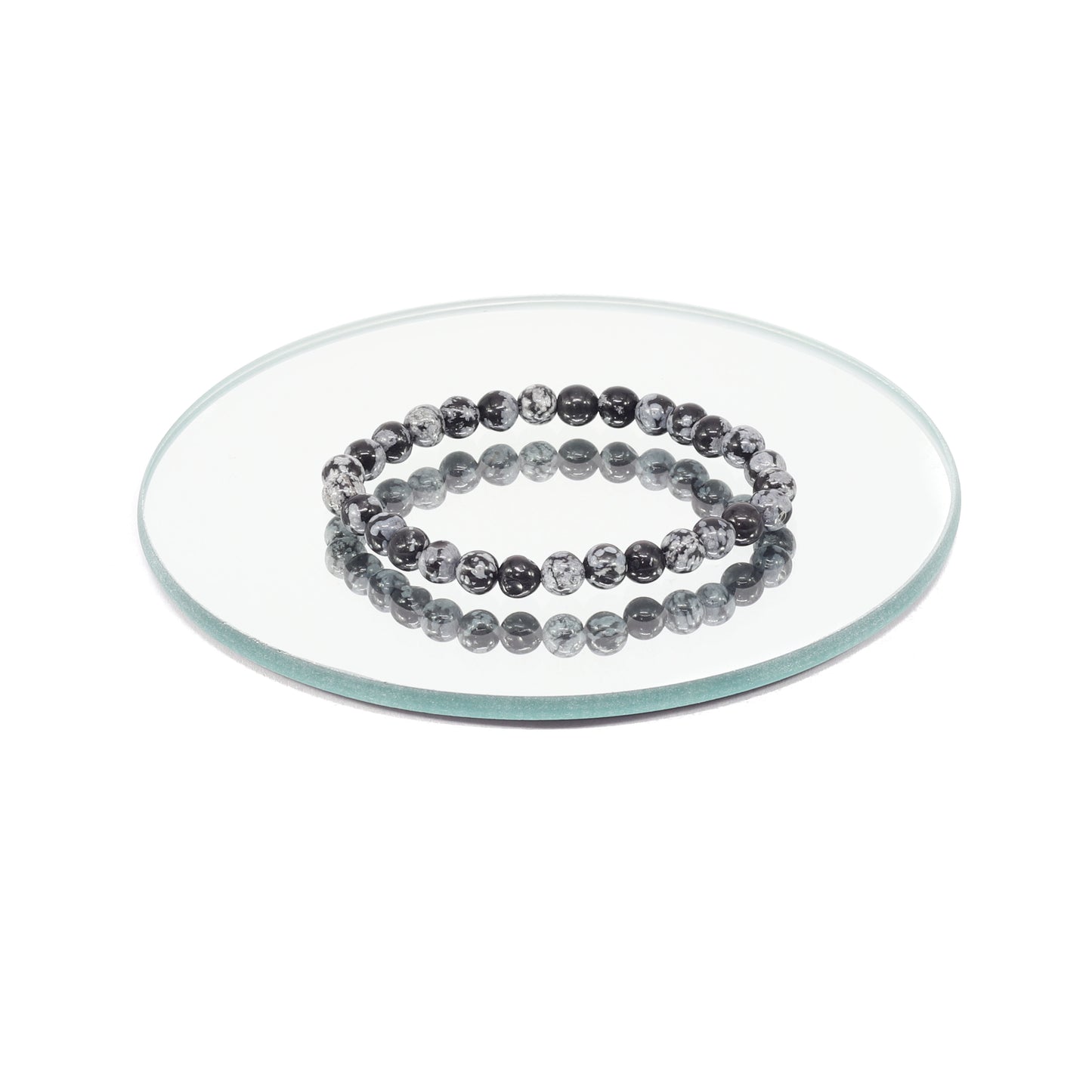 Obsidian Snowflakes Bracelet