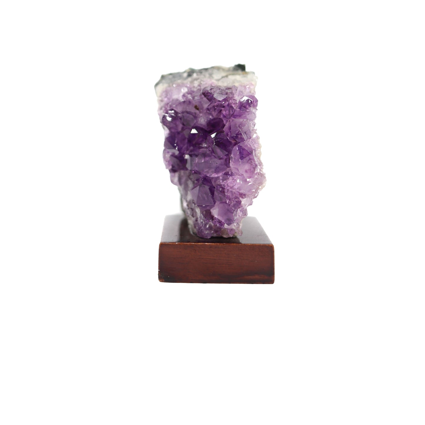 Amethyst Cluster on Wood Stand
