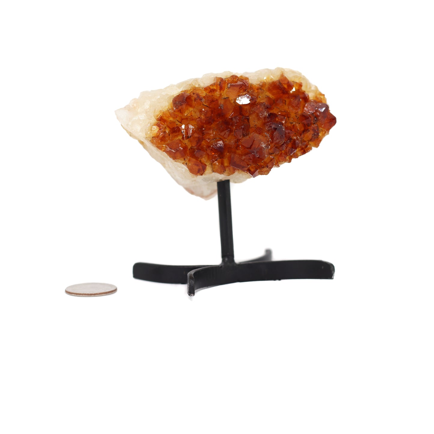 Citrine Cluster on Metal Stand